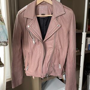 Amaryllis Pink Genuine Leather Jacket